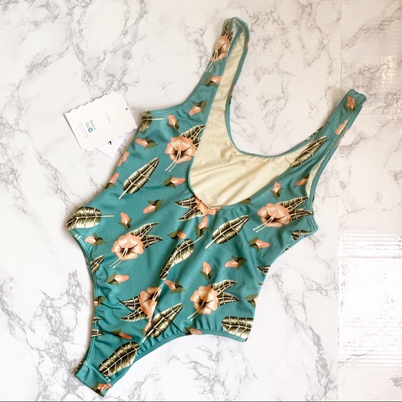 RVCA South Swell One-piece Swimsuit Tropical M - Picture 4 of 8